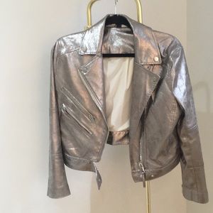SILVER MOTO JACKET